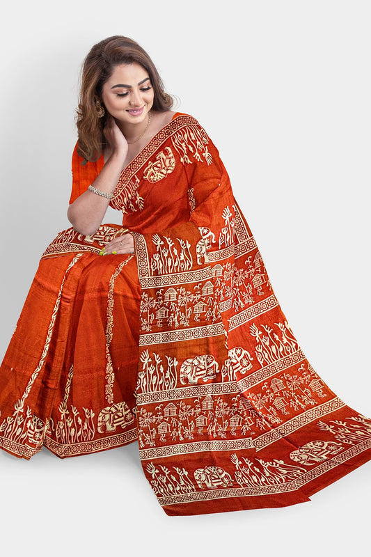 Pure Silk (Bishnupuri Silk) Saree with Silk Mark Tag – Authentic Handwoven Elegance