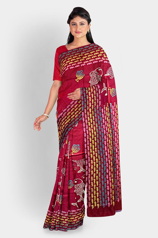 Pure Silk (Bishnupuri Silk) Saree with Silk Mark Tag – Authentic Handwoven Elegance