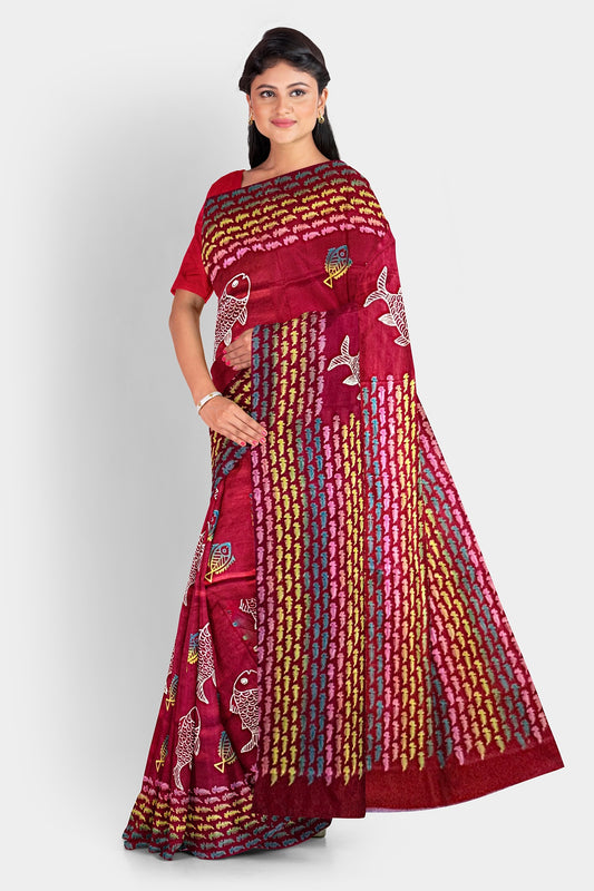 Pure Silk (Bishnupuri Silk) Saree with Silk Mark Tag – Authentic Handwoven Elegance