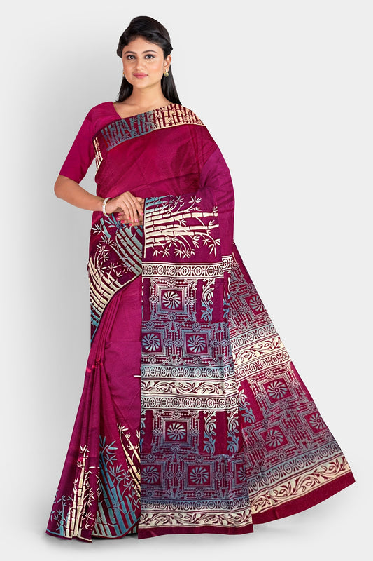 Pure Silk (Bishnupuri Silk) Saree with Silk Mark Tag – Authentic Handwoven Elegance