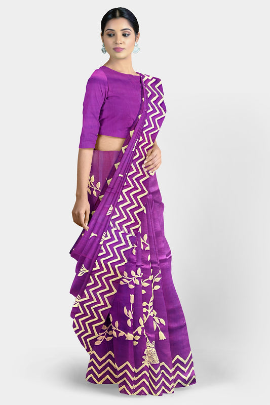 Pure Silk (Bishnupuri Silk) Saree with Silk Mark Tag – Authentic Handwoven Elegance