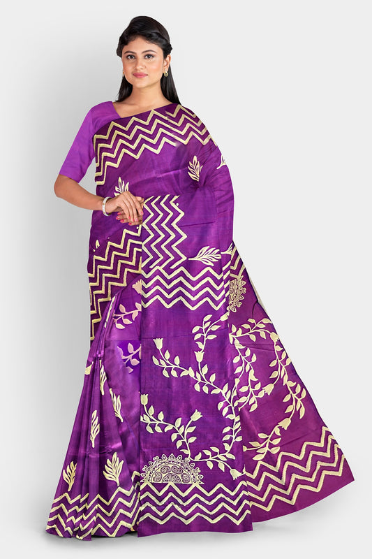 Pure Silk (Bishnupuri Silk) Saree with Silk Mark Tag – Authentic Handwoven Elegance