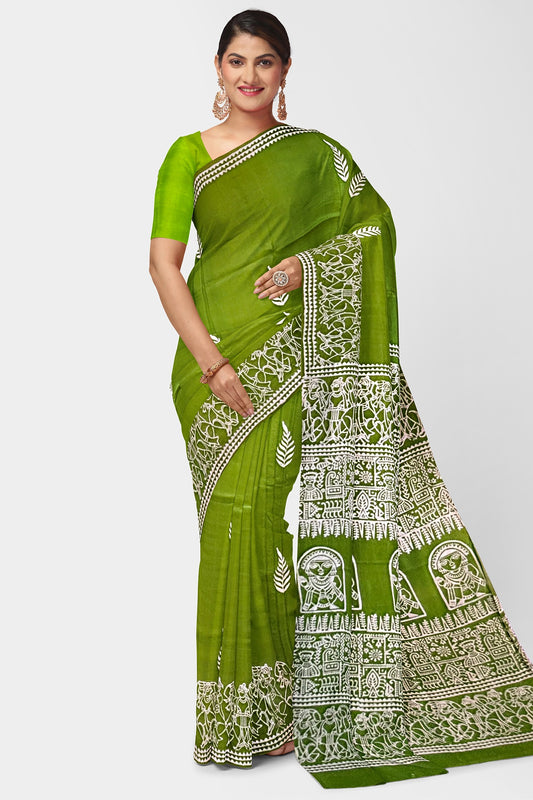 Pure Silk (Bishnupuri Silk) Saree with Silk Mark Tag – Authentic Handwoven Elegance