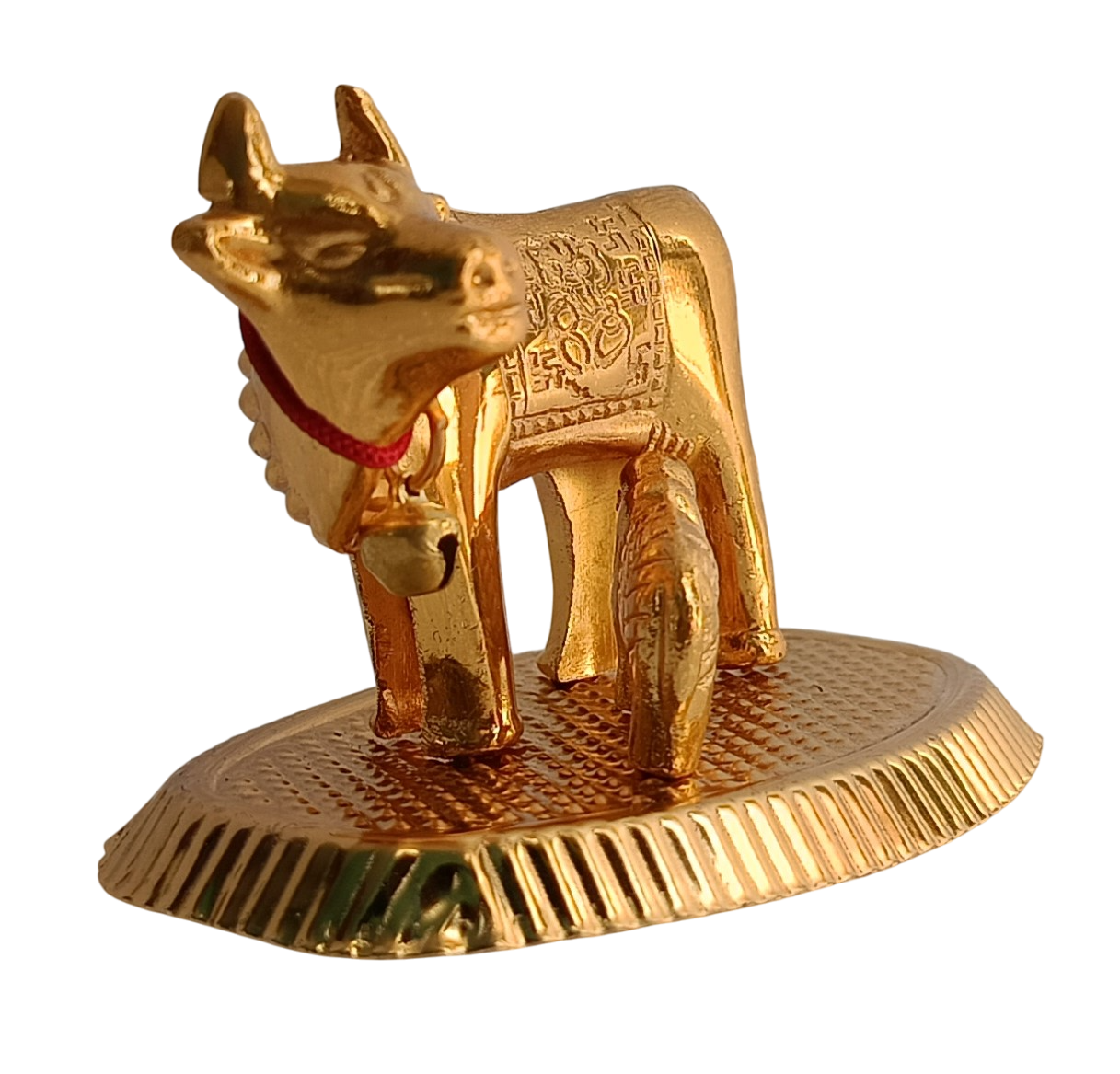 German Silver Cow and Calf Statue – Symbol of Prosperity and Devotion