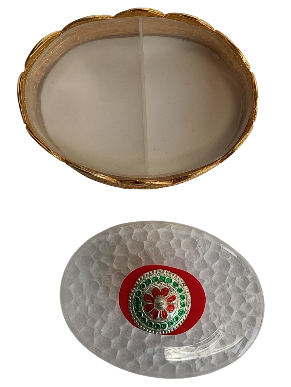 German Silver Decorative Container with Lid – Traditional Storage Box