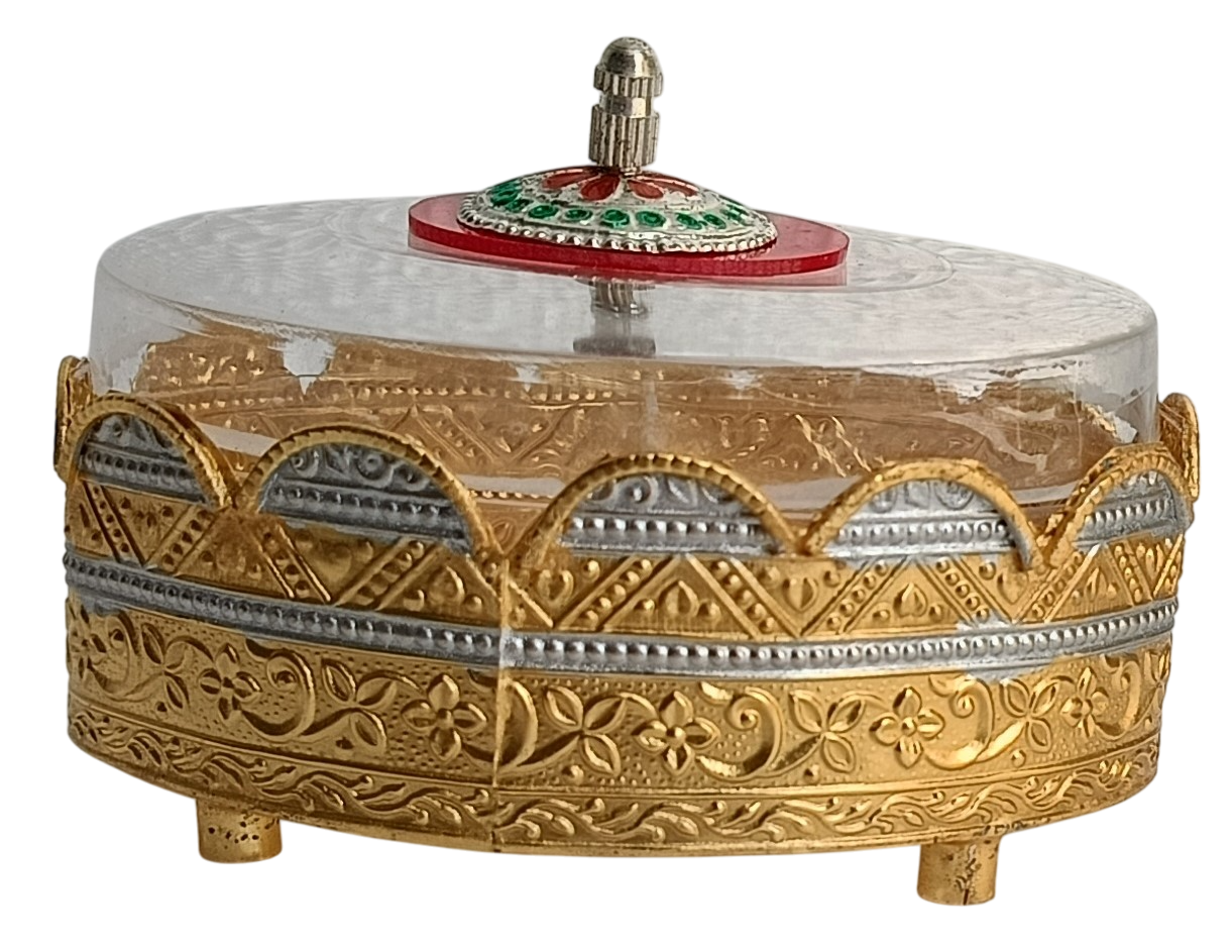 German Silver Decorative Container with Lid – Traditional Storage Box