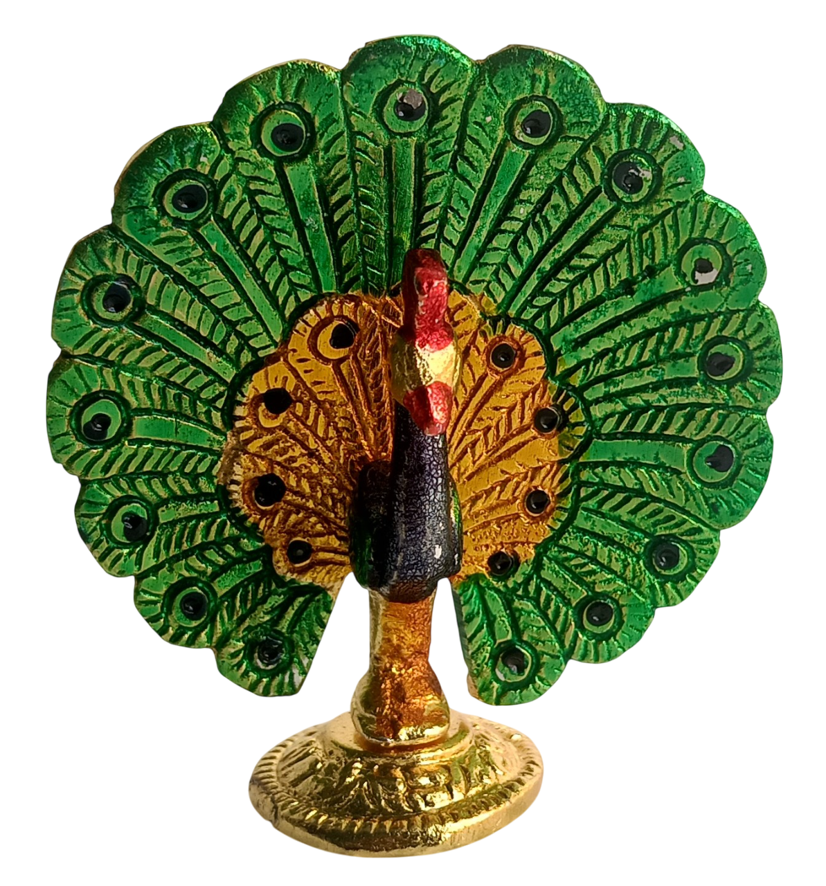 Antique Metal Peacock Statue – Decorative Showpiece for Home and Office Decor