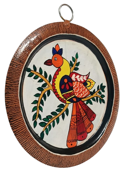 Patachitra Aluminium Plate Wall Hanging | Traditional Indian Craft Wall Decor | Handmade Ethnic Art Piece