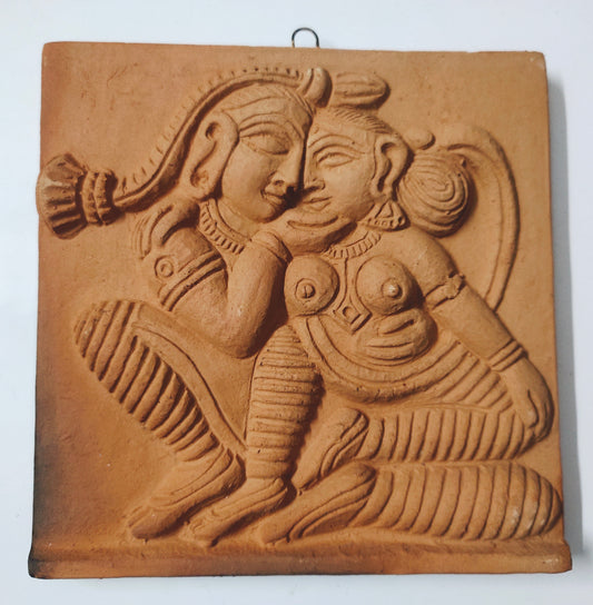Terracotta Wall Hanging Showpiece for Home Decor Krishna kansa vadh