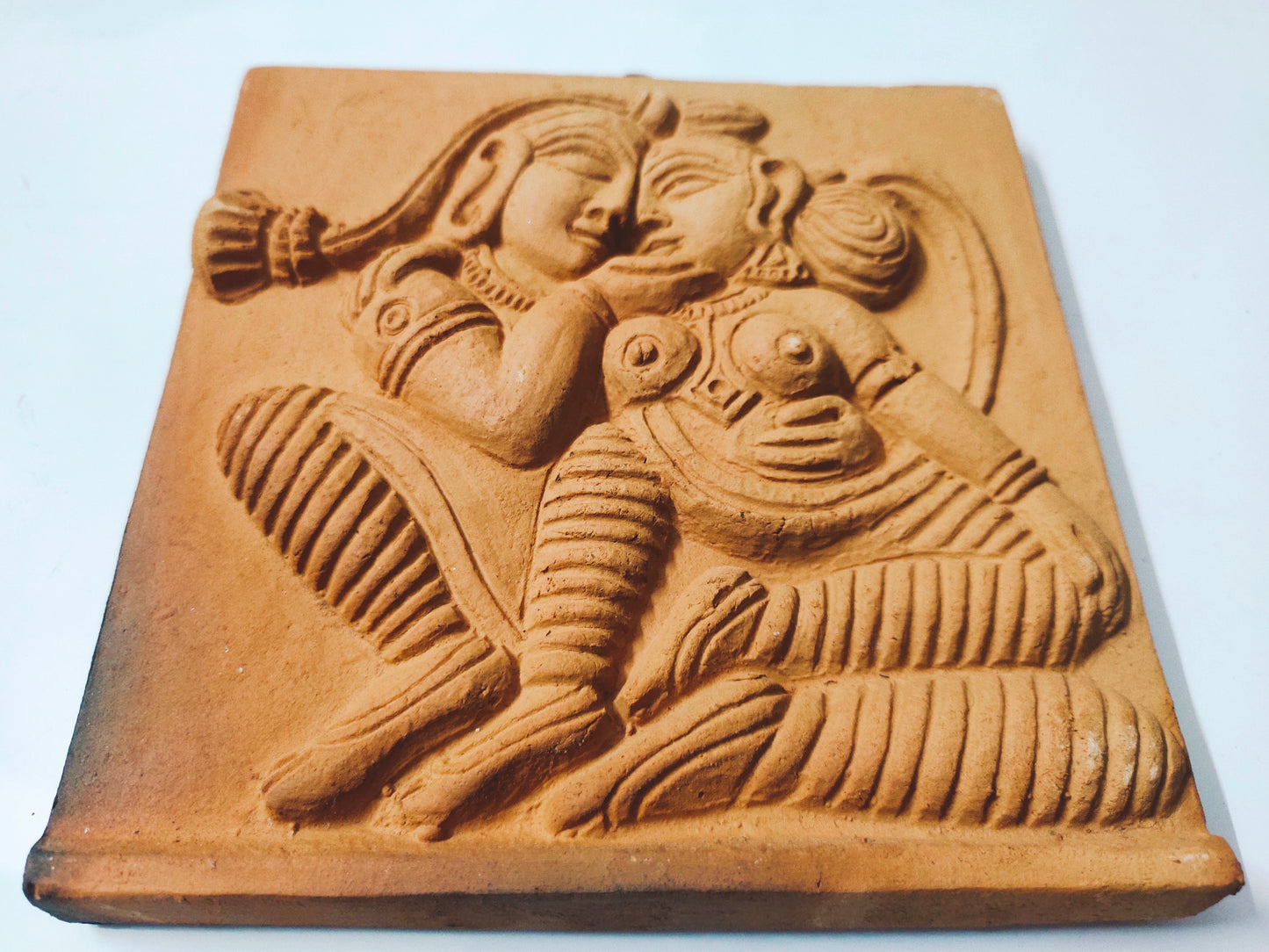 Terracotta Wall Hanging Showpiece for Home Decor Krishna kansa vadh