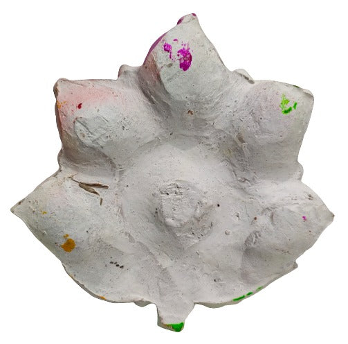 Color Terracotta/Earthen Clay Decorative 5 Diwali Diya Decorative Tray Puja