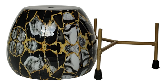 Flower Pot Container with Iron Stand for Home & Garden Decor Durable & Rust-Free