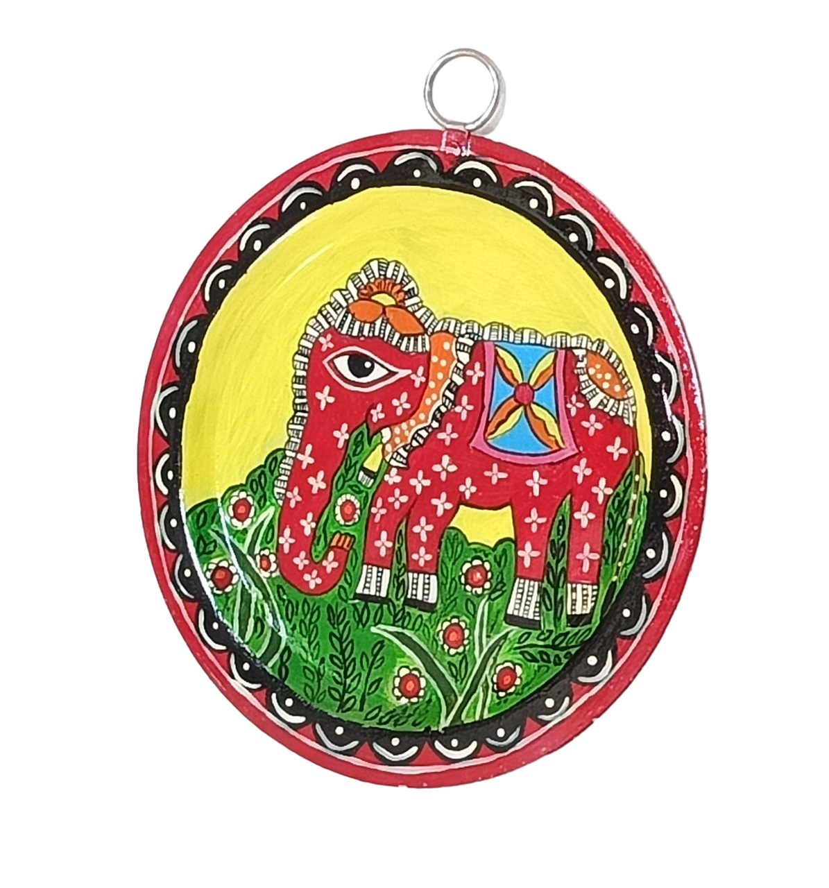 Authentic Pattachitra Craft Wall Decor on Aluminium Plate - Mukherjee Handicrafts.