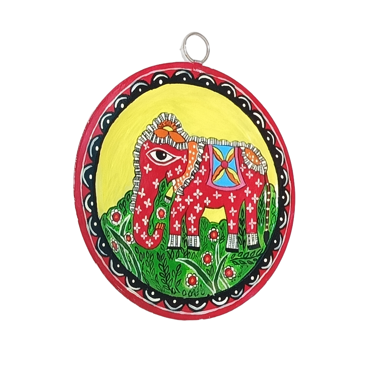 Authentic Pattachitra Craft Wall Decor on Aluminium Plate - Mukherjee Handicrafts.