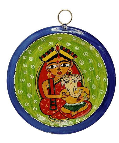 Authentic Pattachitra Craft Wall Decor on Aluminium Plate - Mukherjee Handicrafts