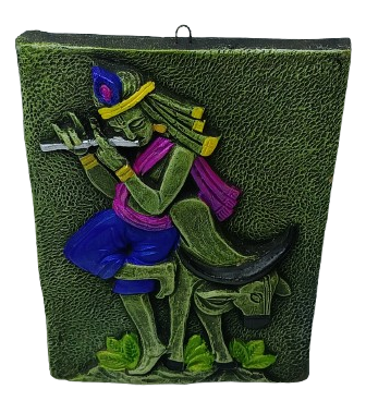 Divine Terracotta Radha Krishna Wall Hanging - Handcrafted Indian Art by Mukherjee Handicrafts
