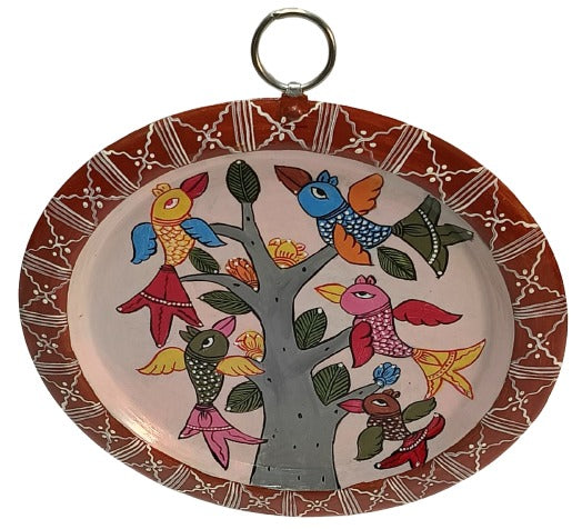Authentic Pattachitra Craft Wall Decor on Aluminium Plate - Mukherjee Handicrafts