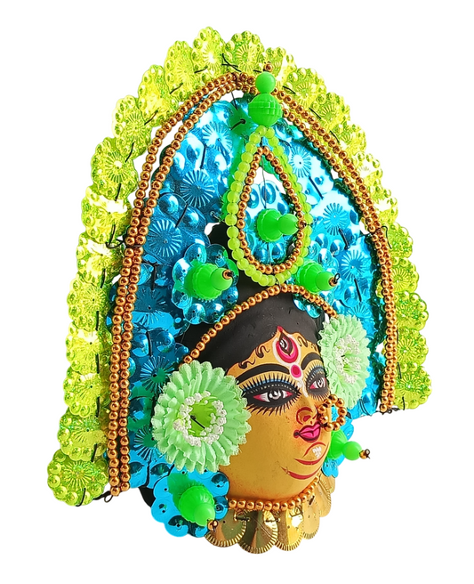 Mukherjee Handicrafts| Devi Durga Chhau Mask – Design | Handmade Durga Ma., | Decorative Showpiece & Wall Hanging,