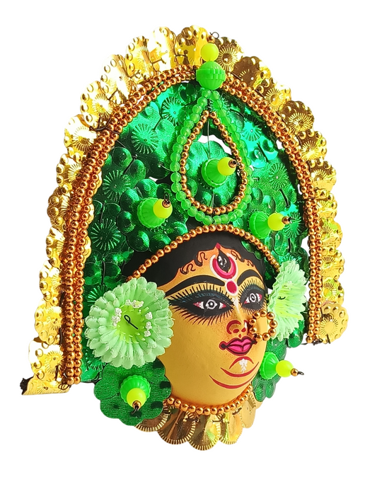 Mukherjee Handicrafts| Devi Durga Chhau Mask – Design | Handmade Durga Ma., | Decorative Showpiece & Wall Hanging,