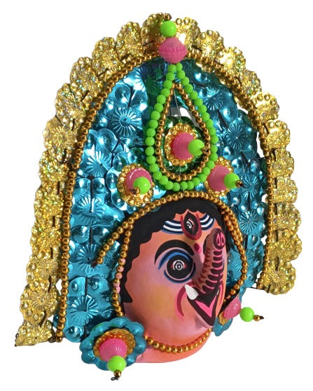 Decorative Lord Ganesha Paper Mask – Ethnic Wall Hanging for Home Decor