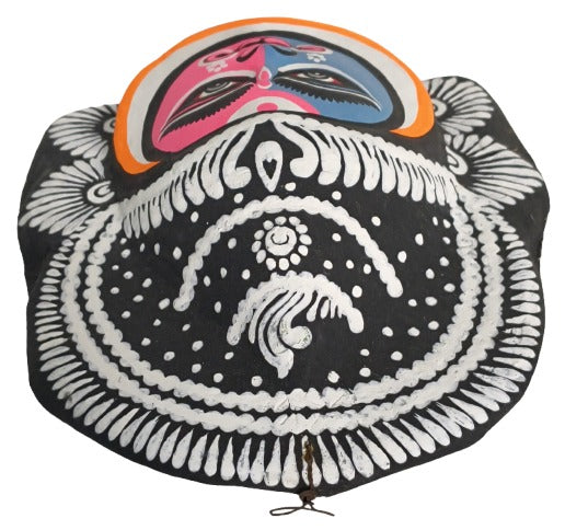 Handcrafted Paper Chaunach Mask – Traditional Indian Folk Wall Hanging Décor