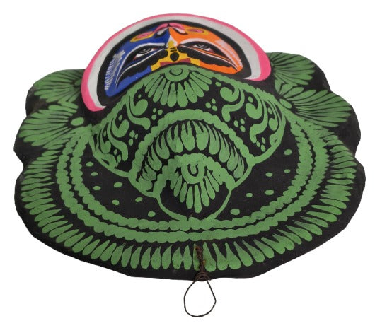 Colorful Hand-Painted Paper Mask – Indian Folk Art Wall Hanging for Living Room