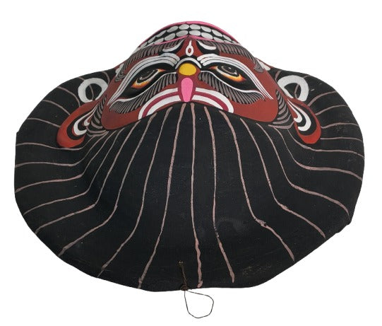 Handmade Paper Mask Wall Hanging – Ethnic Indian Art for Home & Office Décor (22 x 23 cm, Multicolour) Chhau Mask Puruliya West Bengal