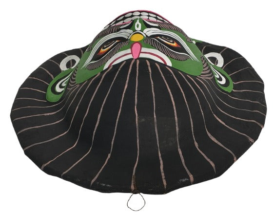 Handcrafted Paper Wall Hanging Mask – Traditional Indian Folk Art Home Décor (22 x 23 cm, Multicolour) Chhau Mask Puruliya West Bengal