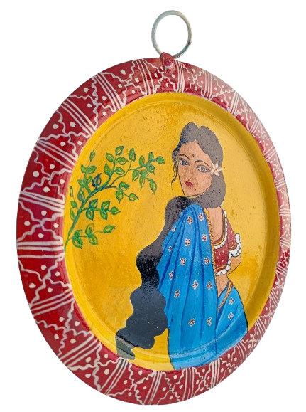 Pattachitra Craft Wall Decor on Aluminium Plate - Mukherjee Handicrafts