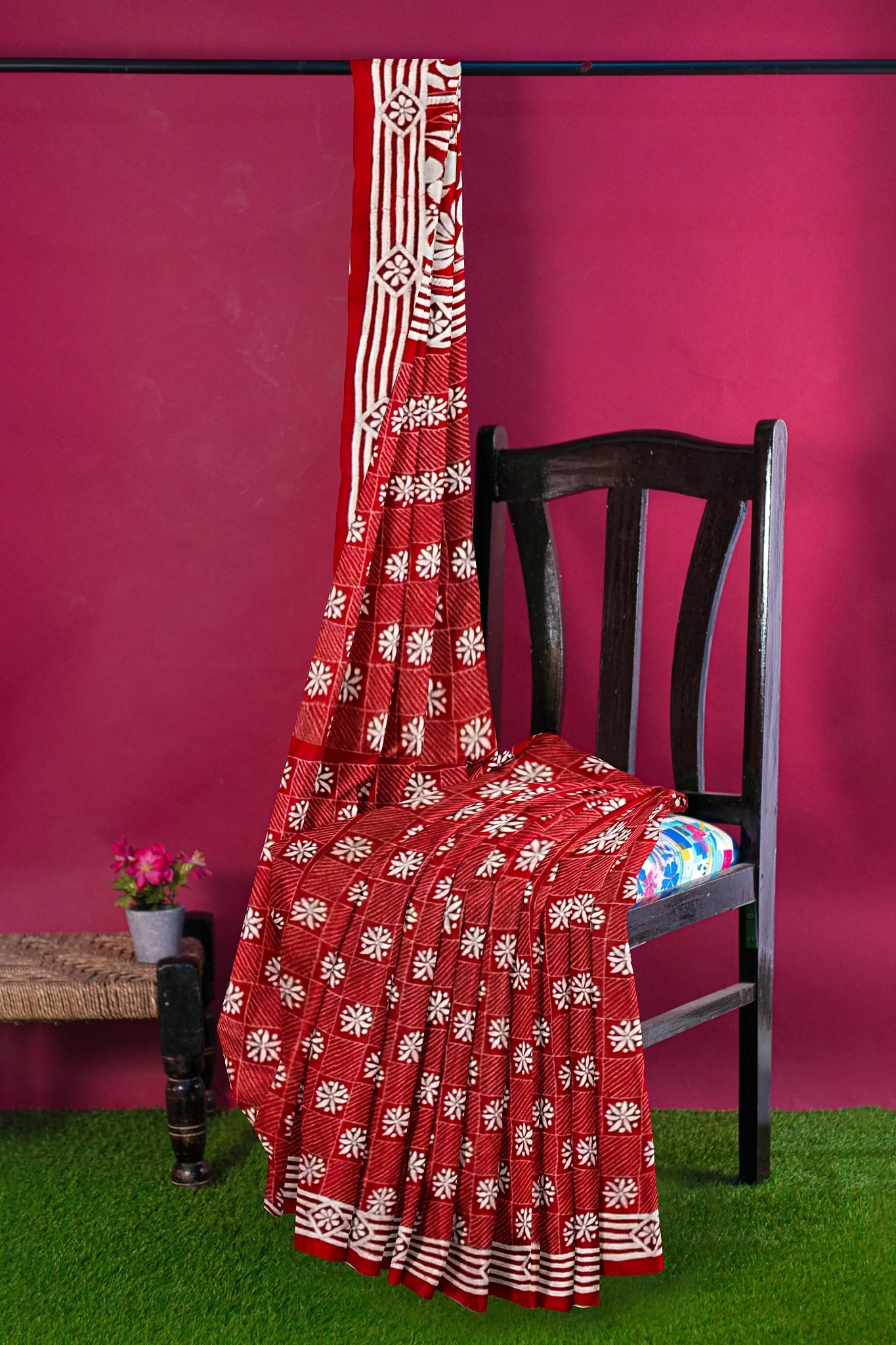 Kantha Stitch: Stylish Blended Silk Saree showcasing Traditional Artistry in Modern Indian Fashion with BP