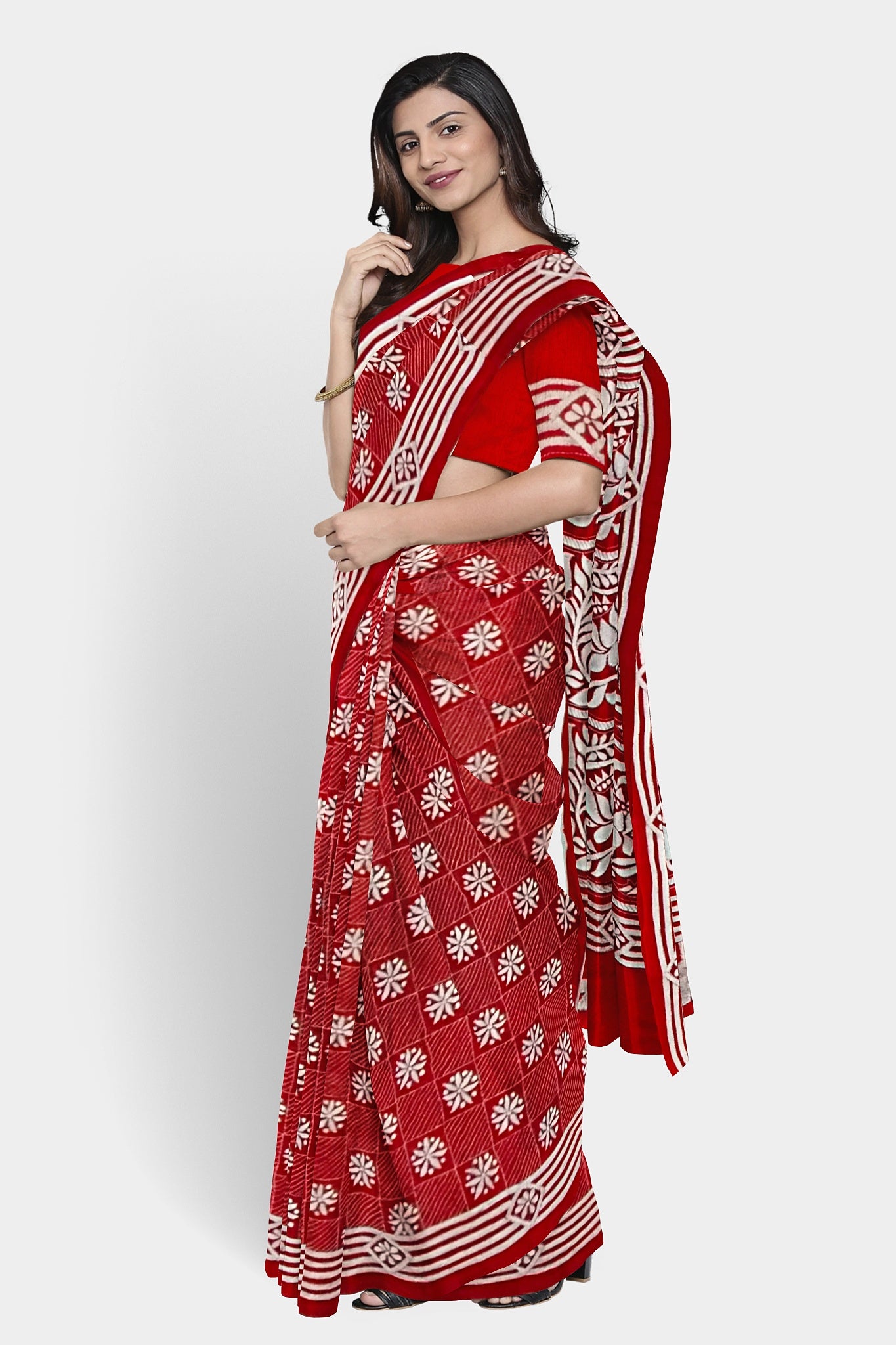 Kantha Stitch: Stylish Blended Silk Saree showcasing Traditional Artistry in Modern Indian Fashion with BP
