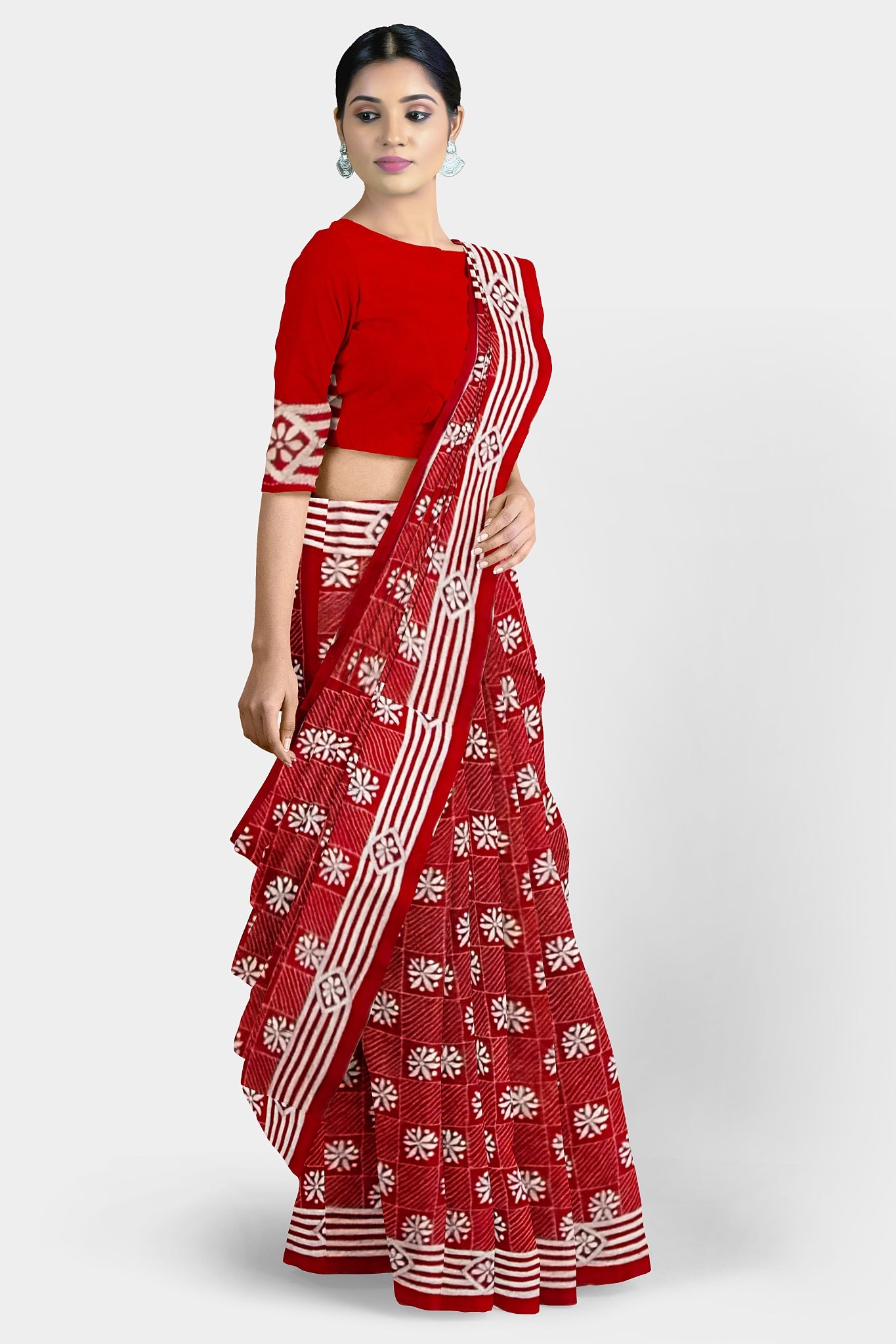Kantha Stitch: Stylish Blended Silk Saree showcasing Traditional Artistry in Modern Indian Fashion with BP