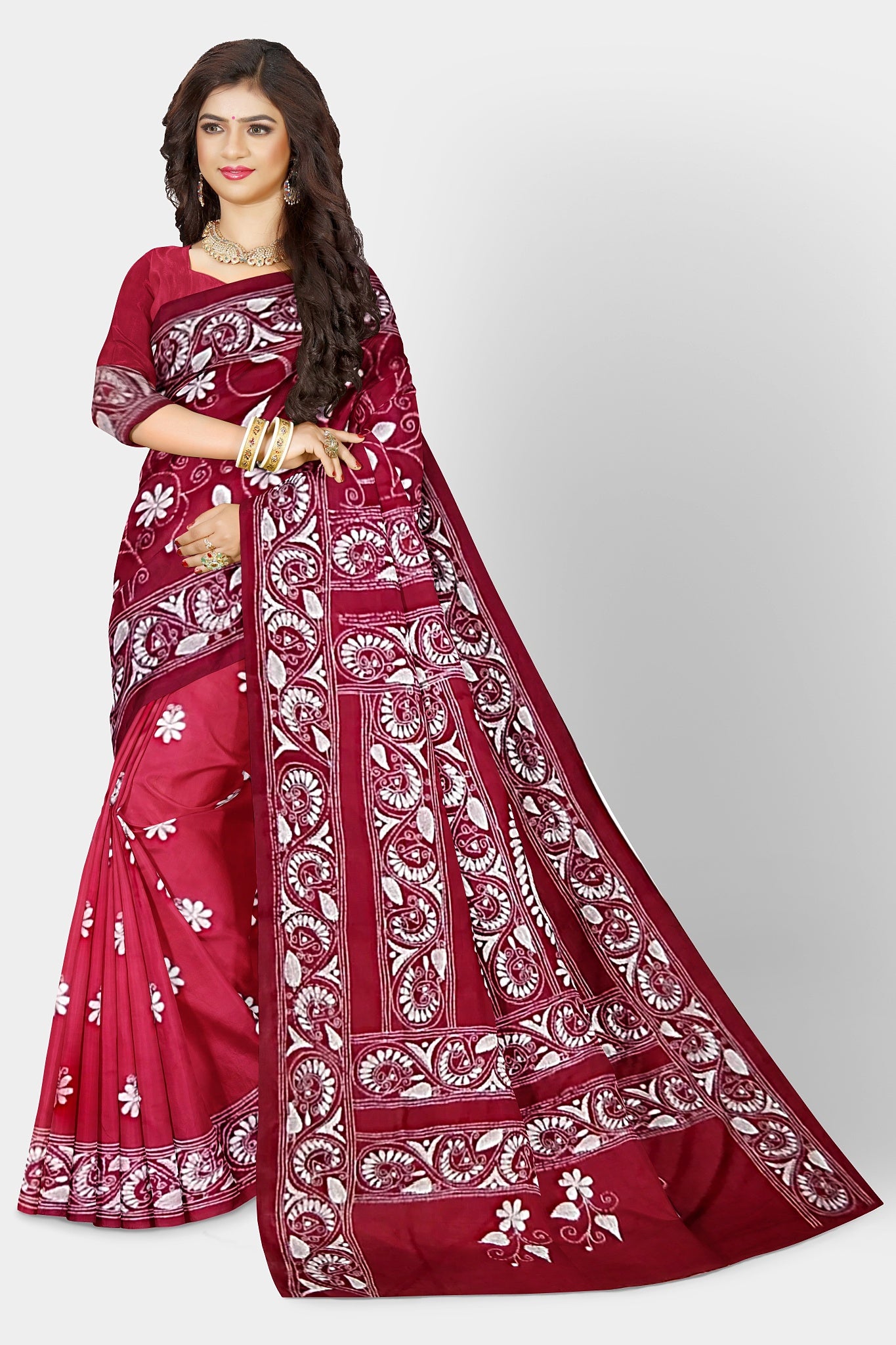 Kantha Stitch: Stylish Blended Silk Saree showcasing Traditional Artistry in Modern Indian Fashion With BP