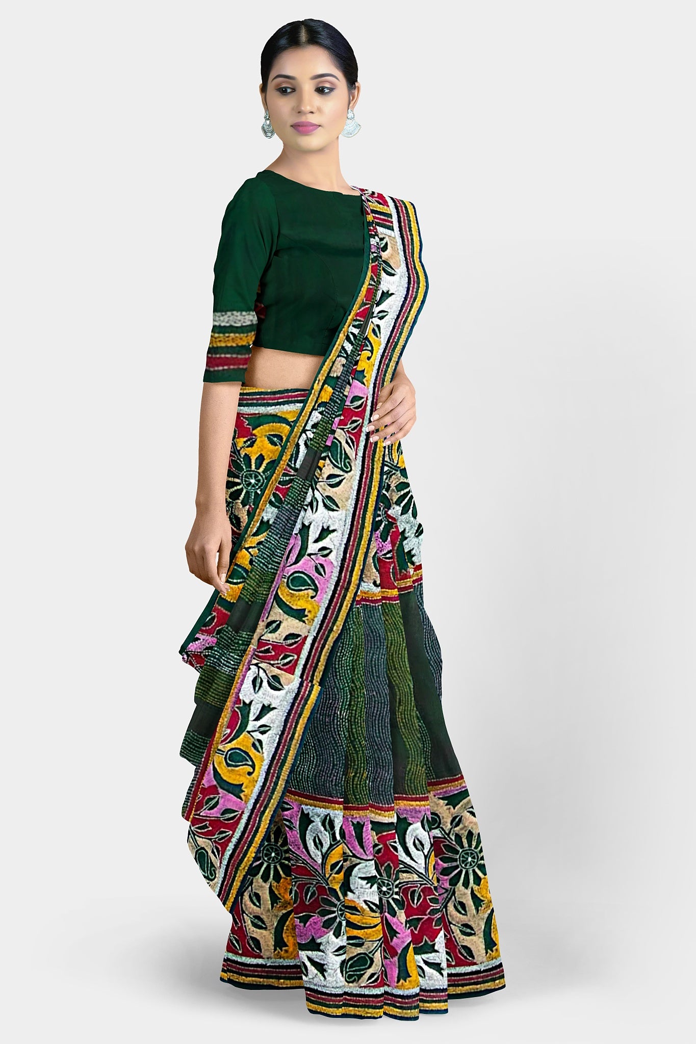 Kantha Stitch: Must-Have Blended Silk Saree for Timeless Elegance and Classic Indian Heritage With BP