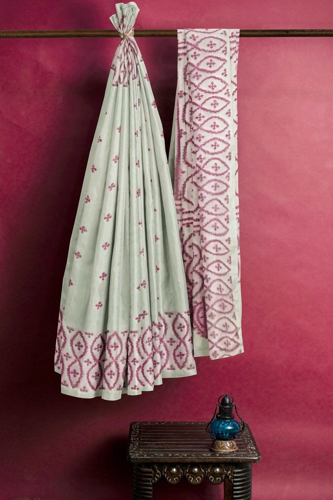 Gujrati Stitch: Stylish Blended Silk Saree showcasing Traditional Artistry in Modern Indian Fashion With BP