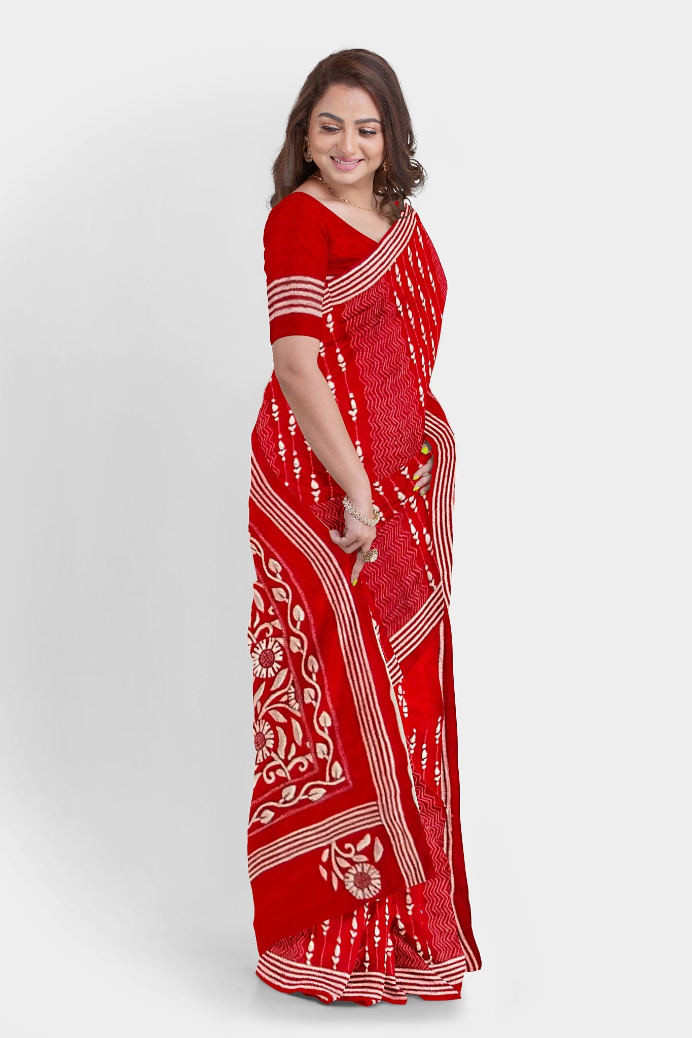 Kantha Stitch: Stylish Blended Silk Saree showcasing Traditional Artistry in Modern Indian Fashion with BP