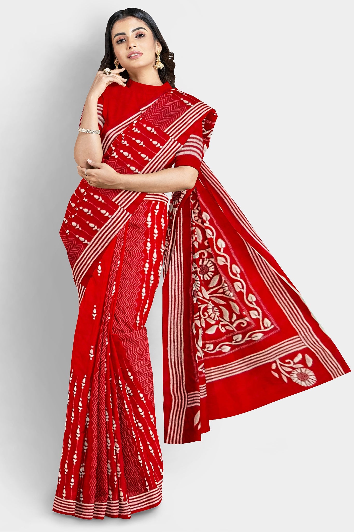 Kantha Stitch: Stylish Blended Silk Saree showcasing Traditional Artistry in Modern Indian Fashion with BP