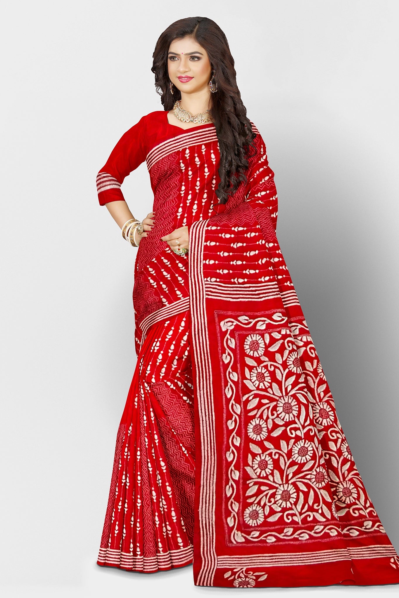 Kantha Stitch: Stylish Blended Silk Saree showcasing Traditional Artistry in Modern Indian Fashion with BP
