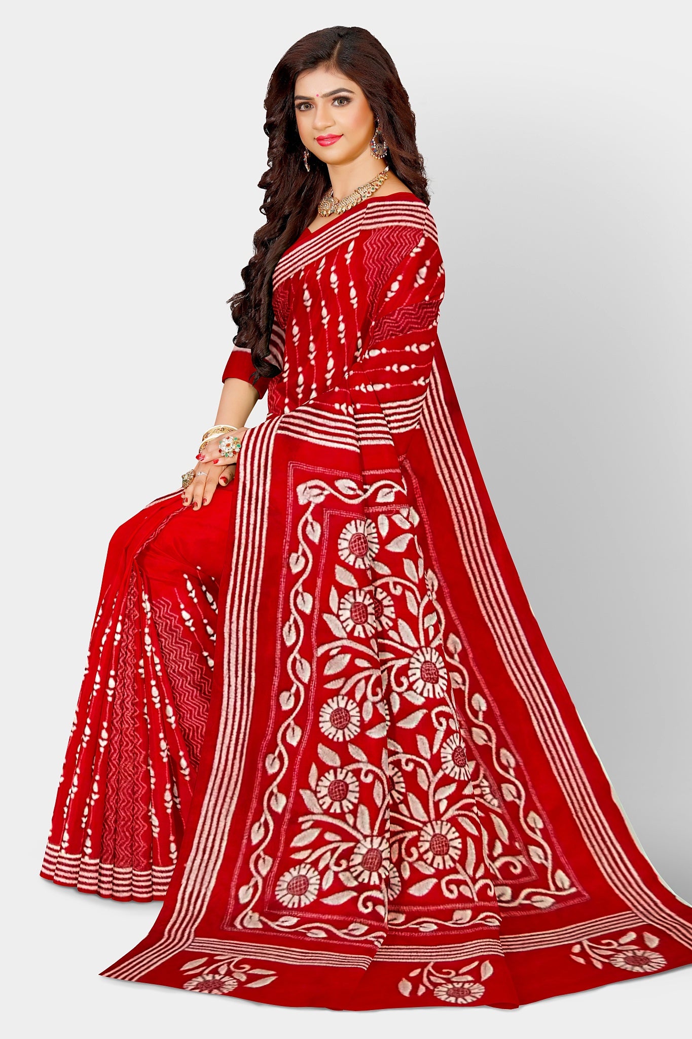 Kantha Stitch: Stylish Blended Silk Saree showcasing Traditional Artistry in Modern Indian Fashion with BP