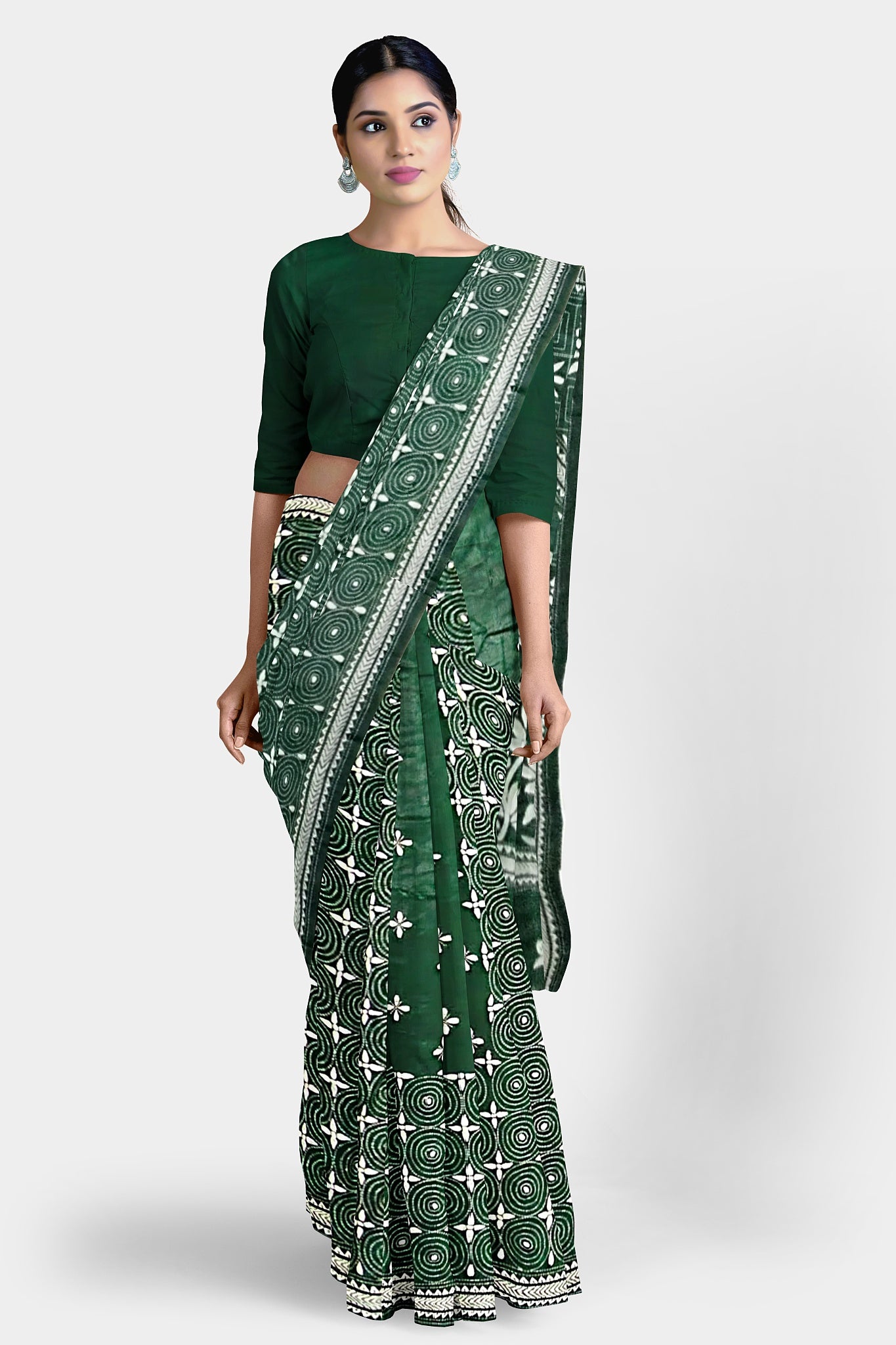 Kantha Stitch: Stylish Blended Silk Saree showcasing Traditional Artistry in Modern Indian Fashion with BP
