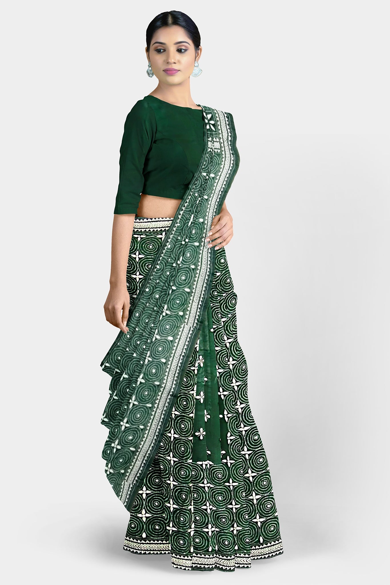 Kantha Stitch: Stylish Blended Silk Saree showcasing Traditional Artistry in Modern Indian Fashion with BP