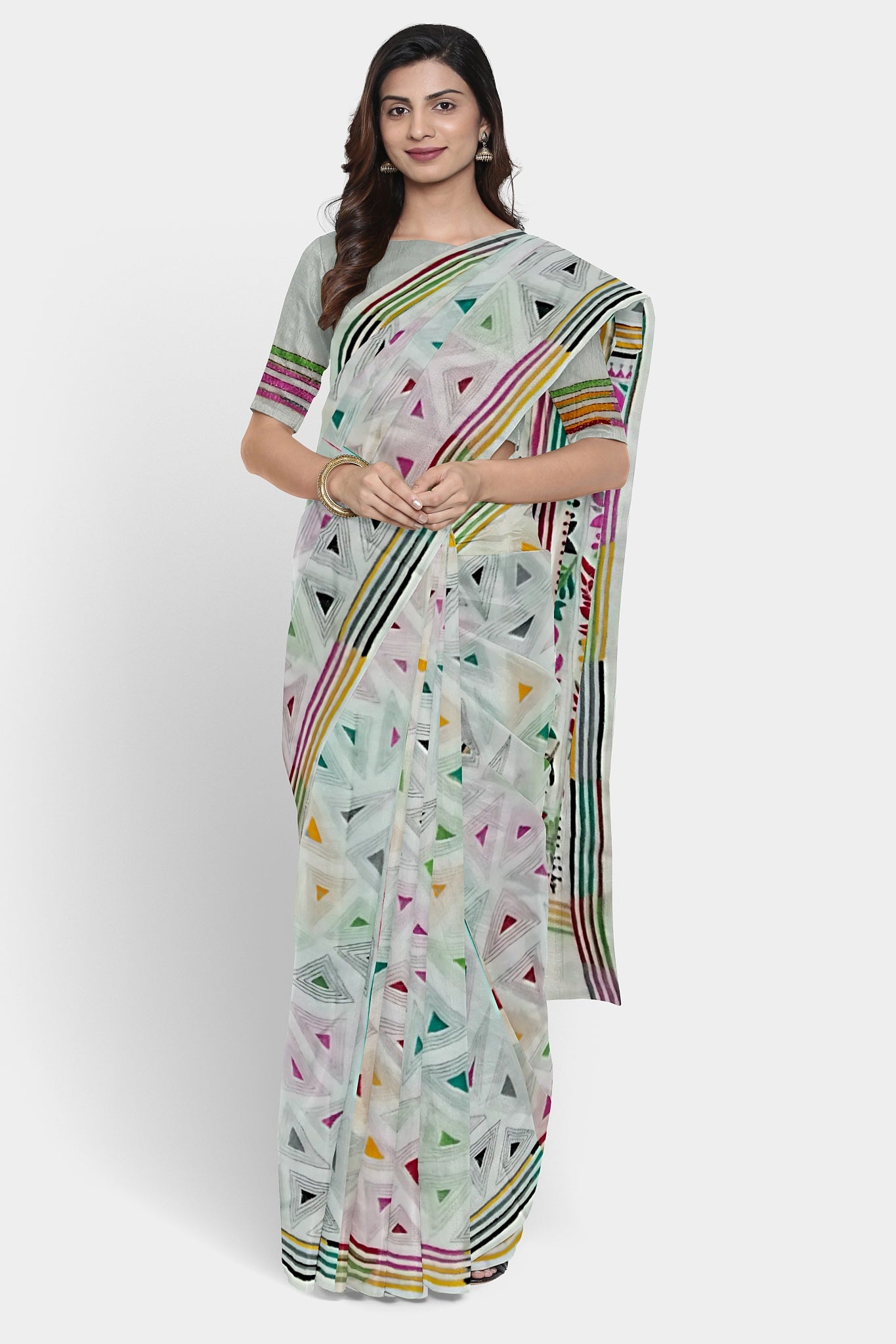 Kantha Stitch: Trendy Blended Silk Saree for Contemporary Indian Fashion With BP