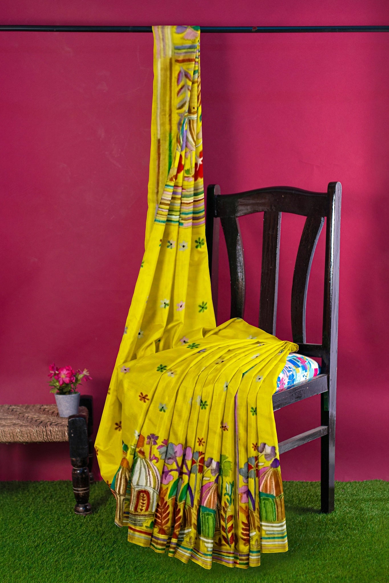 Kantha Stitch: Stylish Blended Silk Saree showcasing Traditional Artistry in Modern Indian Fashion with BP