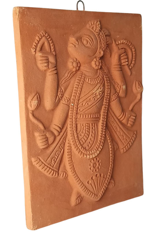 Handmade Lord Vishnu Dash Avtar Wall Hanging in Terracotta