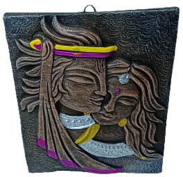 Divine Terracotta Radha Krishna Wall Hanging - Handcrafted Indian Art by Mukherjee Handicrafts