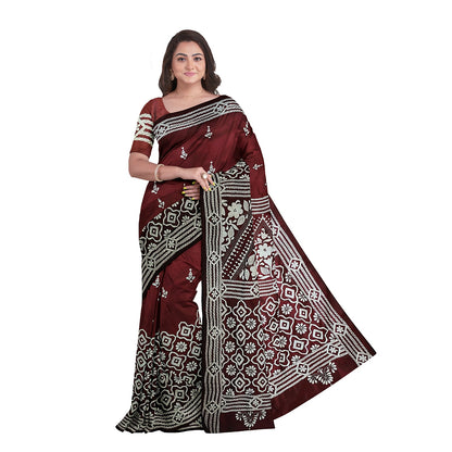 Kantha Stitch: Stylish Blended Silk Saree showcasing Traditional Artistry in Modern Indian Fashion with BP