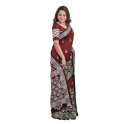 Kantha Stitch: Stylish Blended Silk Saree showcasing Traditional Artistry in Modern Indian Fashion with BP