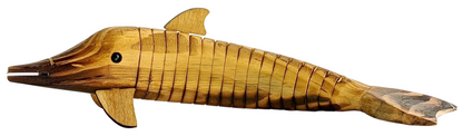 Handmade Wooden Dolphin Showpiece | Hand Carved Wooden Animal Figurine | Natural Wooden Handicraft Home Decor | Desk Table Decoration | Unique Gift Item