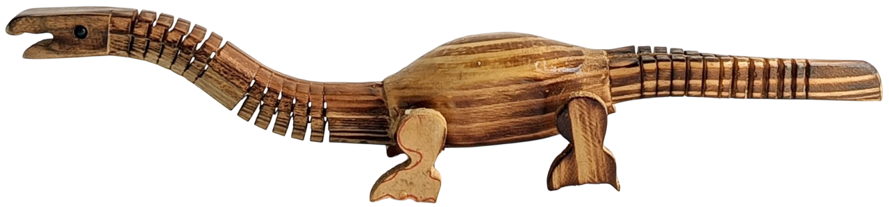 Handmade Wooden Dinosaur Toy Figurine | Hand Carved Wooden Animal Showpiece | Eco-Friendly Kids Toy & Home Decor