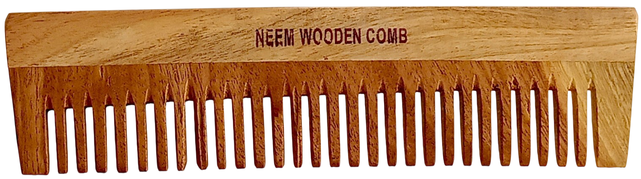 Natural Neem Wooden Hair Comb for Men & Women | Handmade Wide Tooth Neem Wood Comb | Anti-Dandruff Scalp Massage Comb | Eco-Friendly Hair Detangling Comb  Key Features (Bullet Points)